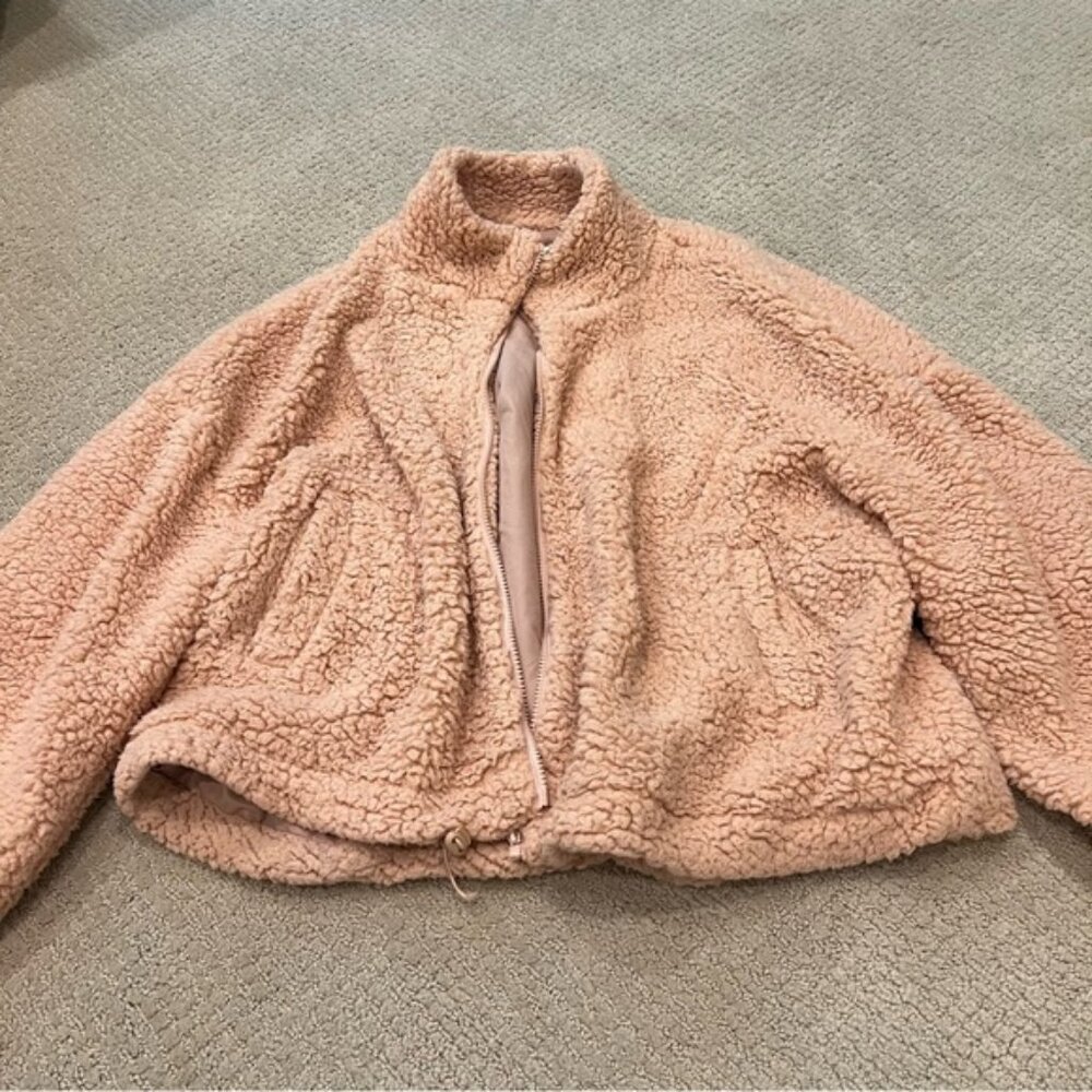 Luca + Grae Peach Pink Sherpa Jacket